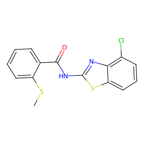 N-(4-chlorobenzo[d]thiazol-2-yl)-2-(methylthio)benzamide structure