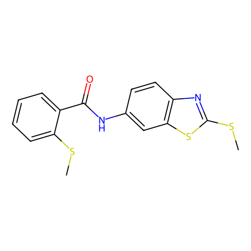 2-(methylthio)-N-(2-(methylthio)benzo[d]thiazol-6-yl)benzamide structure