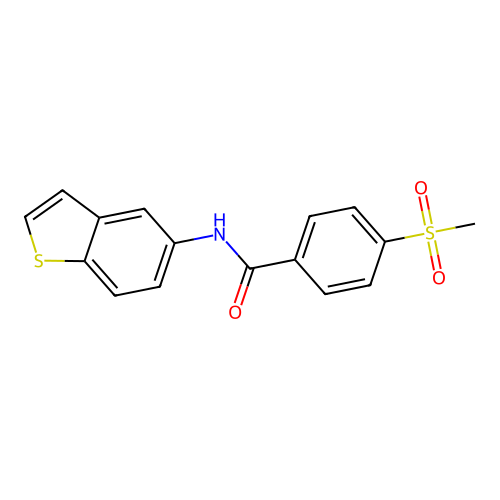 N-(1-benzothiophen-5-yl)-4-methylsulfonylbenzamide structure