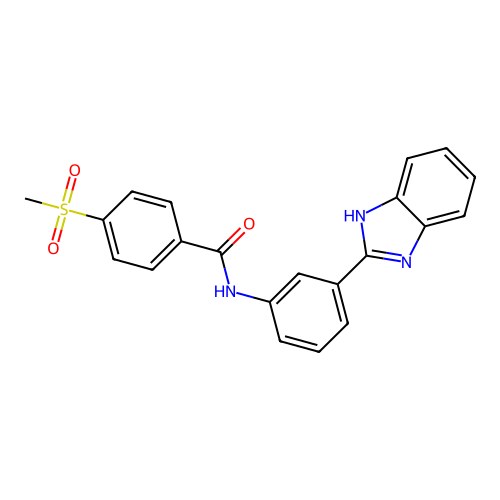 N-[3-(1H-benzimidazol-2-yl)phenyl]-4-methylsulfonylbenzamide structure
