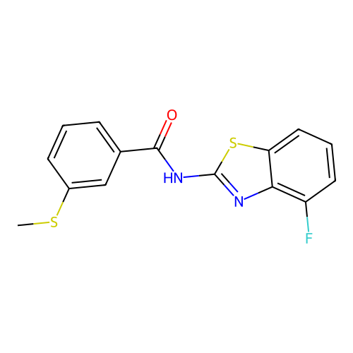 N-(4-fluorobenzo[d]thiazol-2-yl)-3-(methylthio)benzamide structure