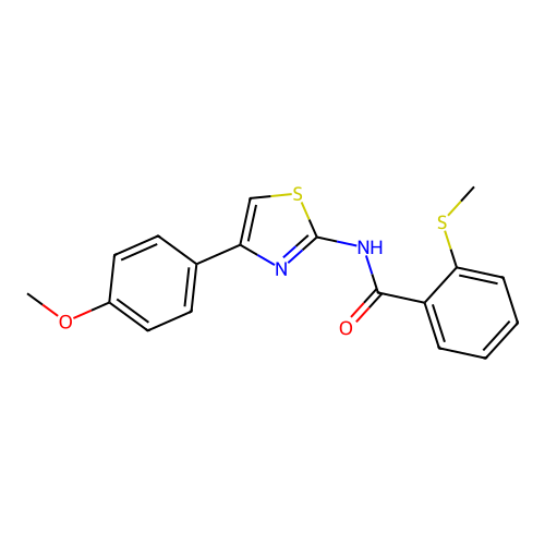 N-(4-(4-methoxyphenyl)thiazol-2-yl)-2-(methylthio)benzamide structure