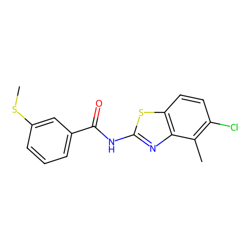 N-(5-chloro-4-methylbenzo[d]thiazol-2-yl)-3-(methylthio)benzamide structure