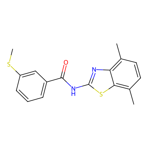 N-(4,7-dimethylbenzo[d]thiazol-2-yl)-3-(methylthio)benzamide structure