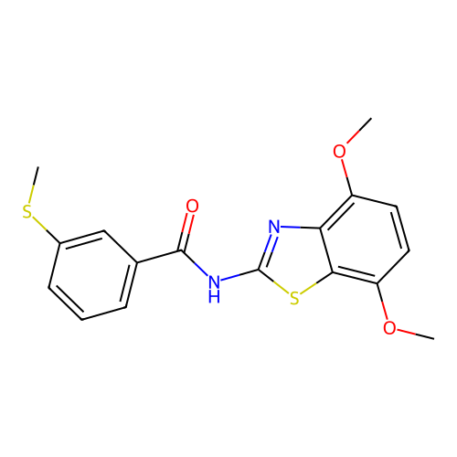 N-(4,7-dimethoxybenzo[d]thiazol-2-yl)-3-(methylthio)benzamide structure
