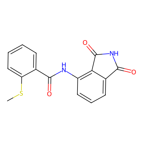 N-(1,3-dioxoisoindolin-4-yl)-2-(methylthio)benzamide structure