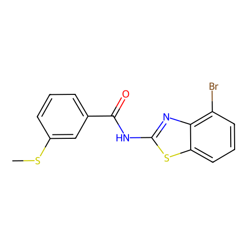 N-(4-bromobenzo[d]thiazol-2-yl)-3-(methylthio)benzamide structure
