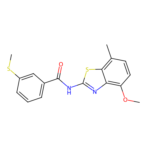 N-(4-methoxy-7-methylbenzo[d]thiazol-2-yl)-3-(methylthio)benzamide structure