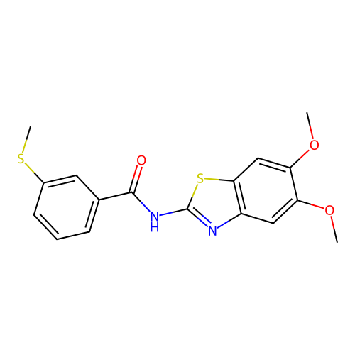 N-(5,6-dimethoxybenzo[d]thiazol-2-yl)-3-(methylthio)benzamide structure