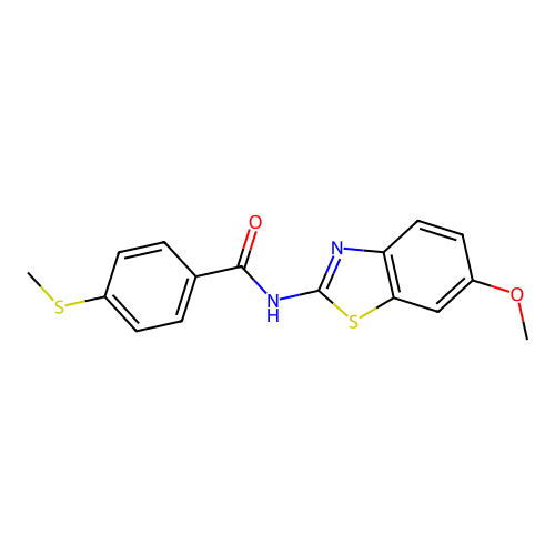 N-(6-methoxybenzo[d]thiazol-2-yl)-4-(methylthio)benzamide structure