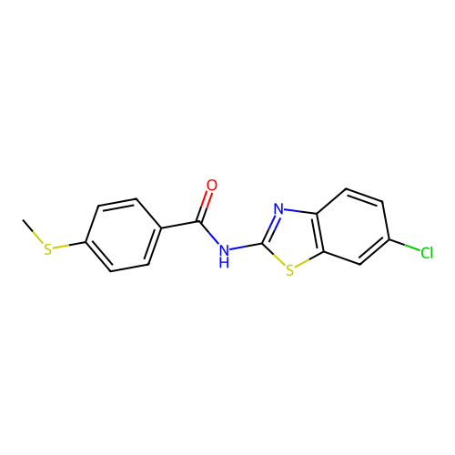 N-(6-chlorobenzo[d]thiazol-2-yl)-4-(methylthio)benzamide structure