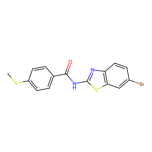 N-(6-bromobenzo[d]thiazol-2-yl)-4-(methylthio)benzamide structure