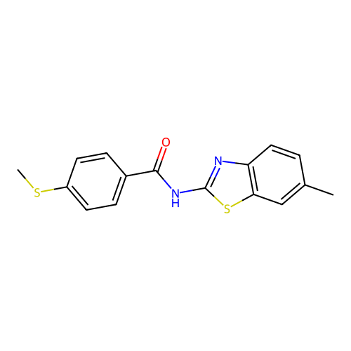 N-(6-methylbenzo[d]thiazol-2-yl)-4-(methylthio)benzamide structure