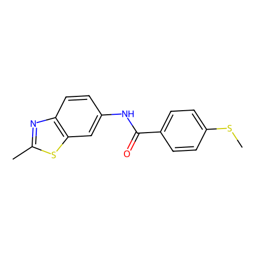 N-(2-methylbenzo[d]thiazol-6-yl)-4-(methylthio)benzamide structure