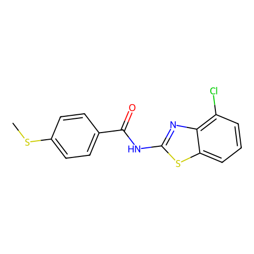 N-(4-chlorobenzo[d]thiazol-2-yl)-4-(methylthio)benzamide structure