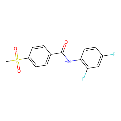 N-(2,4-difluorophenyl)-4-(methylsulfonyl)benzamide structure