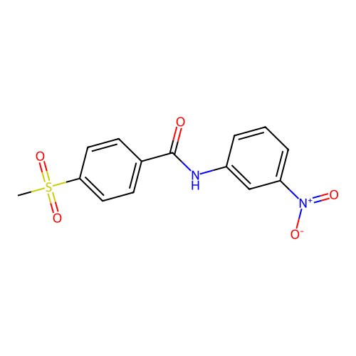 4-(methylsulfonyl)-N-(3-nitrophenyl)benzamide structure
