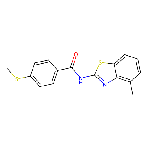 N-(4-methylbenzo[d]thiazol-2-yl)-4-(methylthio)benzamide structure