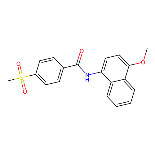 N-(4-methoxynaphthalen-1-yl)-4-methylsulfonylbenzamide structure