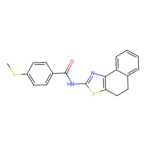N-(4,5-dihydrobenzo[e][1,3]benzothiazol-2-yl)-4-methylsulfanylbenzamide structure