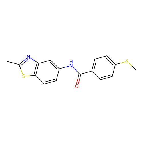 N-(2-methylbenzo[d]thiazol-5-yl)-4-(methylthio)benzamide structure