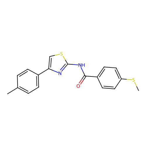 4-(methylthio)-N-(4-(p-tolyl)thiazol-2-yl)benzamide structure