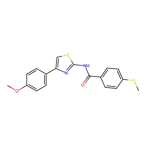 N-(4-(4-methoxyphenyl)thiazol-2-yl)-4-(methylthio)benzamide structure