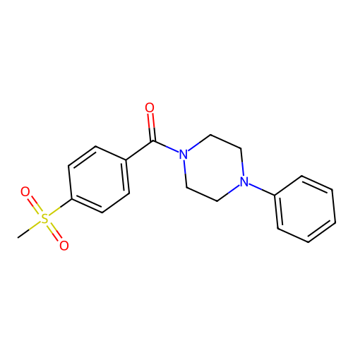 (4-Methylsulfonylphenyl)-(4-phenylpiperazin-1-yl)methanone structure