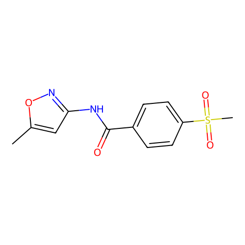 N-(5-methylisoxazol-3-yl)-4-(methylsulfonyl)benzamide structure