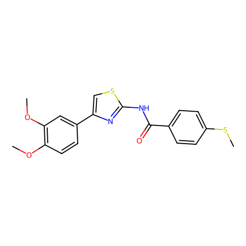N-(4-(3,4-dimethoxyphenyl)thiazol-2-yl)-4-(methylthio)benzamide structure