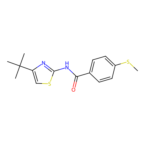 N-(4-tert-butyl-1,3-thiazol-2-yl)-4-(methylsulfanyl)benzamide structure