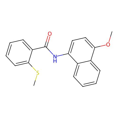 N-(4-methoxynaphthalen-1-yl)-2-(methylthio)benzamide structure