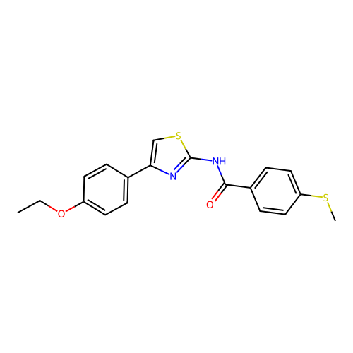 N-(4-(4-ethoxyphenyl)thiazol-2-yl)-4-(methylthio)benzamide structure
