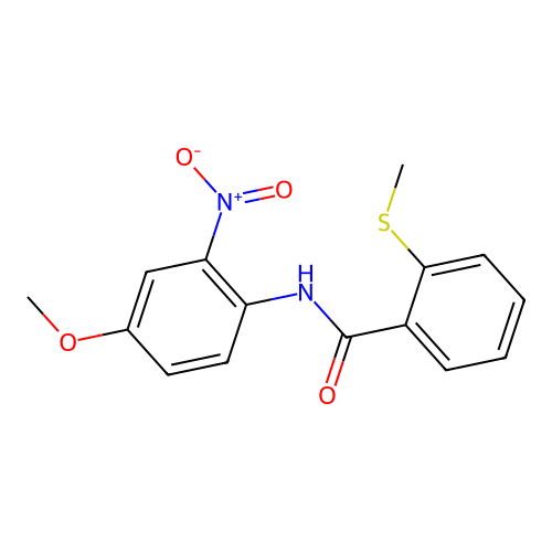 N-(4-methoxy-2-nitrophenyl)-2-(methylthio)benzamide structure