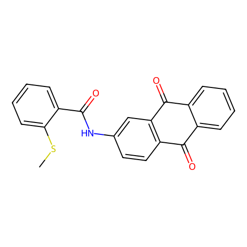 N-(9,10-dioxo-9,10-dihydroanthracen-2-yl)-2-(methylthio)benzamide structure