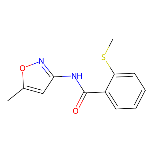 N-(5-methylisoxazol-3-yl)-2-(methylthio)benzamide structure