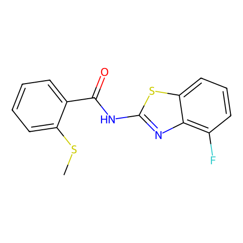 N-(4-fluorobenzo[d]thiazol-2-yl)-2-(methylthio)benzamide structure