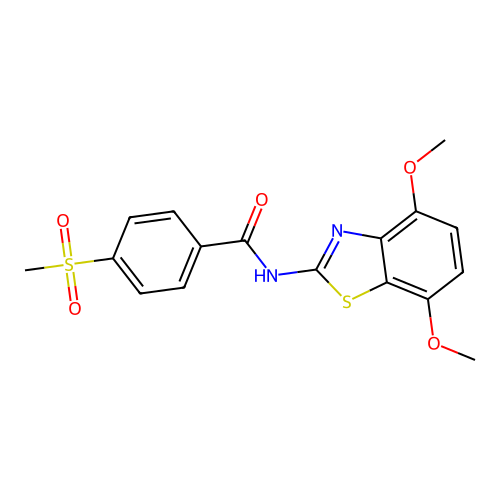 N-(4,7-dimethoxybenzo[d]thiazol-2-yl)-4-(methylsulfonyl)benzamide structure