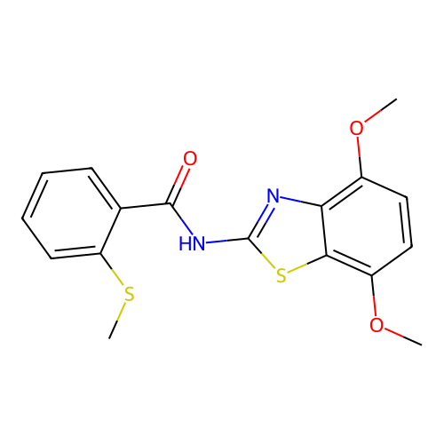 N-(4,7-dimethoxybenzo[d]thiazol-2-yl)-2-(methylthio)benzamide structure