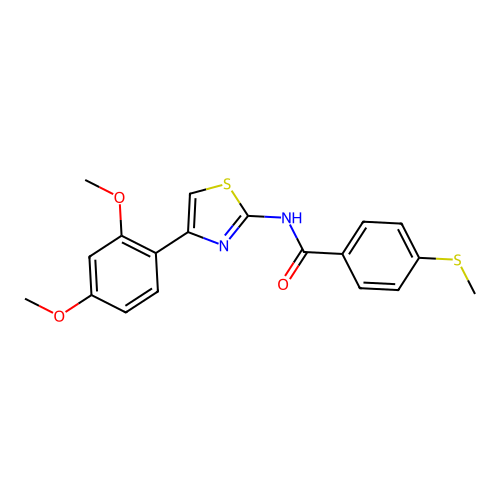 N-(4-(2,4-dimethoxyphenyl)thiazol-2-yl)-4-(methylthio)benzamide structure