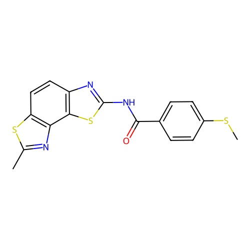N-(7-methylbenzo[1,2-d:3,4-d']bis(thiazole)-2-yl)-4-(methylthio)benzamide structure