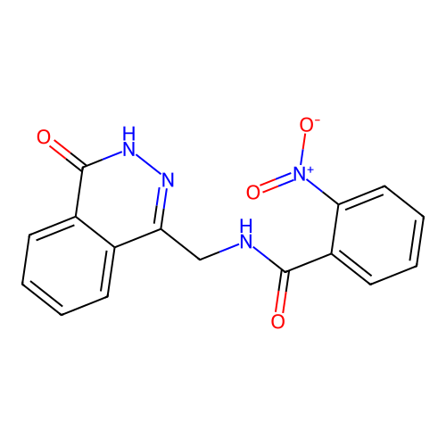 2-nitro-N-[(4-oxo-3H-phthalazin-1-yl)methyl]benzamide structure