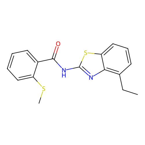 N-(4-ethylbenzo[d]thiazol-2-yl)-2-(methylthio)benzamide structure