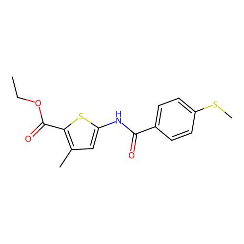 Ethyl 3-methyl-5-(4-(methylthio)benzamido)thiophene-2-carboxylate structure