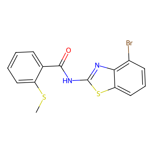 N-(4-bromobenzo[d]thiazol-2-yl)-2-(methylthio)benzamide structure