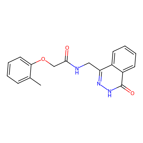 N-((4-oxo-3,4-dihydrophthalazin-1-yl)methyl)-2-(o-tolyloxy)acetamide structure