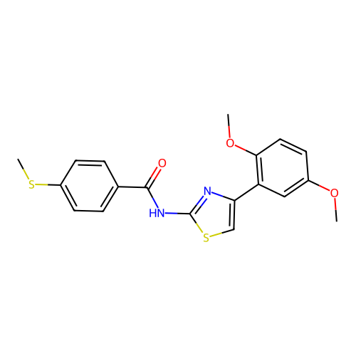 N-(4-(2,5-dimethoxyphenyl)thiazol-2-yl)-4-(methylthio)benzamide structure