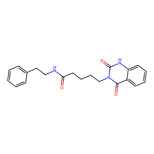 5-(2,4-dioxo-1,2-dihydroquinazolin-3(4H)-yl)-N-phenethylpentanamide structure