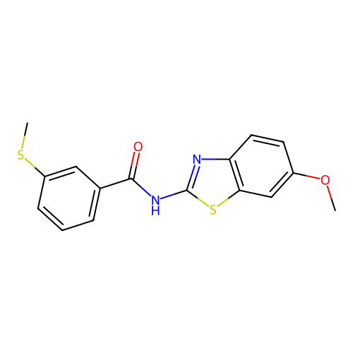 N-(6-methoxybenzo[d]thiazol-2-yl)-3-(methylthio)benzamide structure