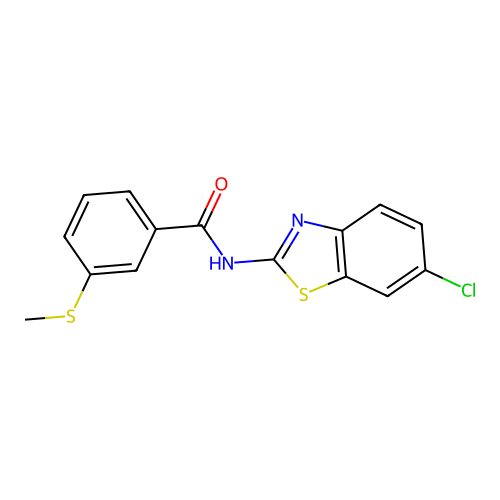 N-(6-chlorobenzo[d]thiazol-2-yl)-3-(methylthio)benzamide structure